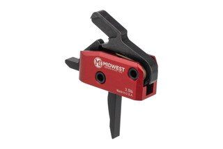 Midwest Industries Enhanced AR-15 Drop in Single Stage Flat Bow Trigger with Anti-Walk Pins 3.5lb